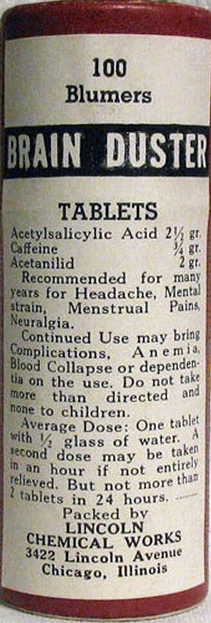 Brain Duster tablets - continued use may cause complications