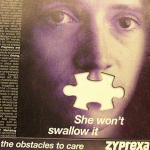 she won't swallow zyprexa