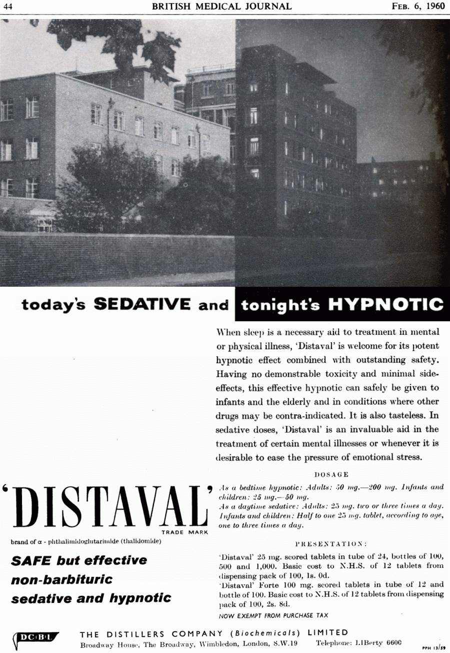 distaval thalidomide is welcome for its potent hypnotic effect combined with outstanding safety