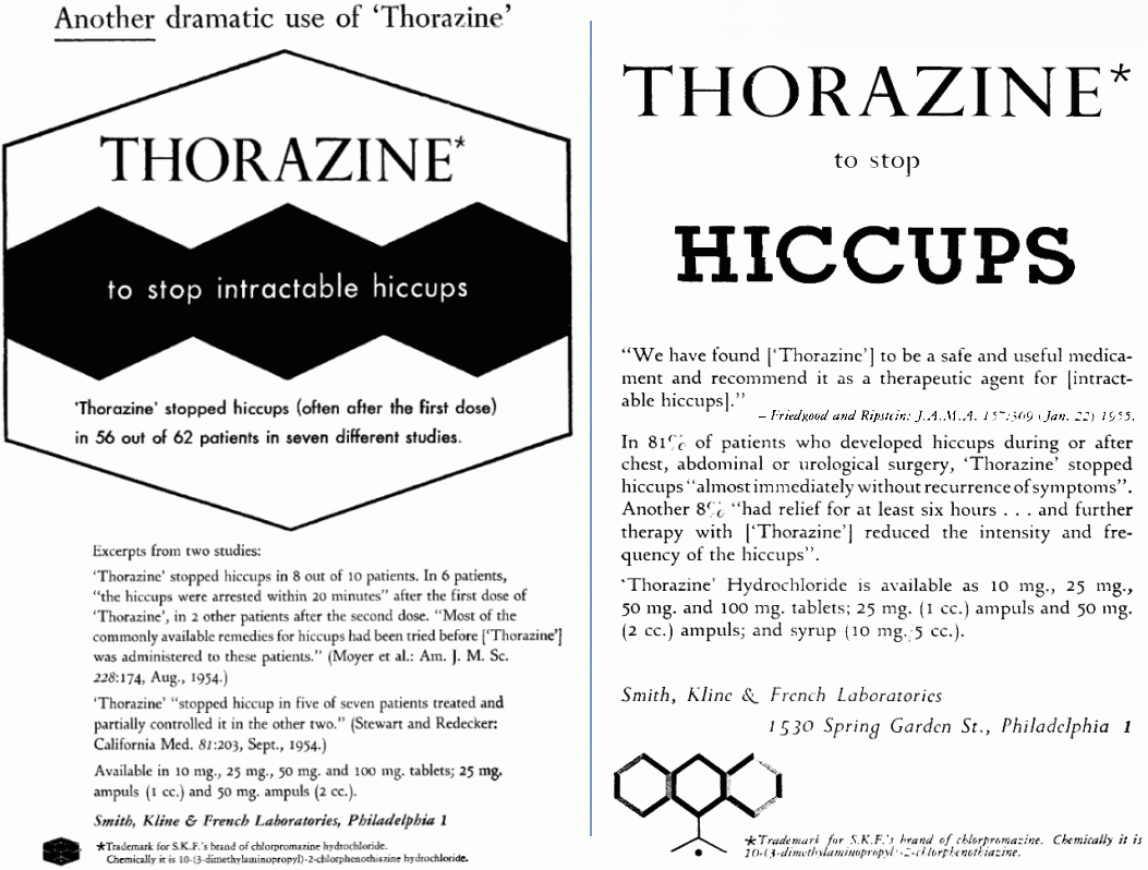 Thorazine ad, circa 1954 - click to enlarge